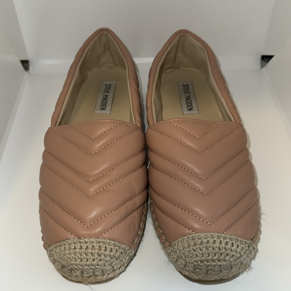 STEVE MADDEN Pink Espadrille Loafers Slip On Shoes Women’s 7.5 Winnow